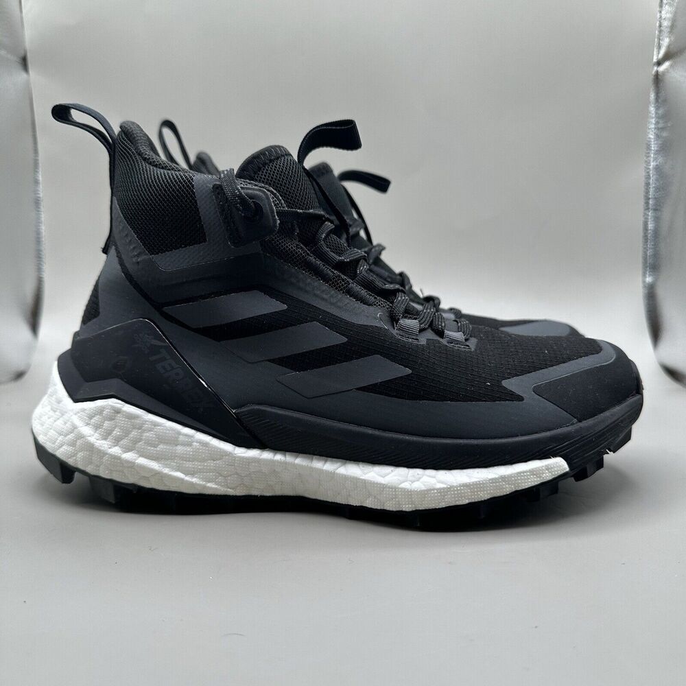 Adidas Terrex Free Hiker 2 Gore-Tex Boots Black Grey White Women Sz 5 US GZ3310